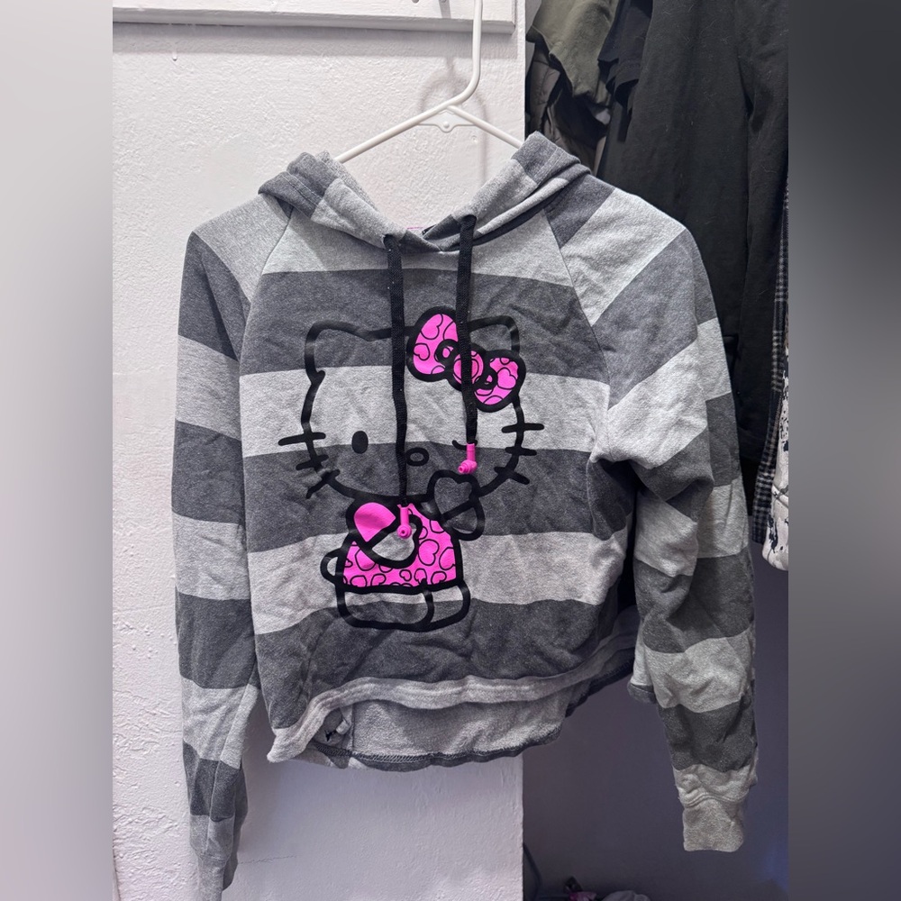 Hello Kitty Charcoal and Pink Kids Hoodie